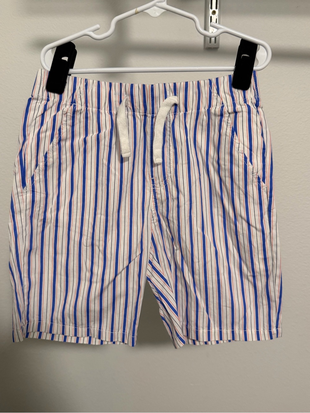 H&M White Shorts with Blue, Red and Black Stripes